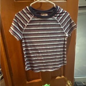 Striped Short Sleeve Tee - Navy, Red & White